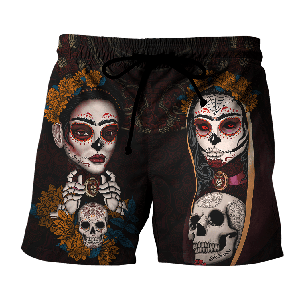 AM Style Aztec Mayan Mexico Sugar Skull Dia De Muertos  3d All Over Printed Shirt Hoodie - Amaze Style™