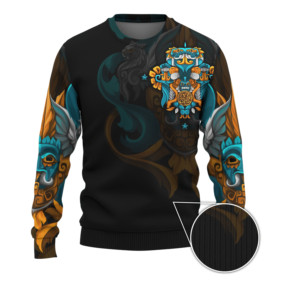 Aztec Double Head Serpent Maya Aztec Calendar Customized 3D All Over Printed Shirt - AM Style Design - Amaze Style™