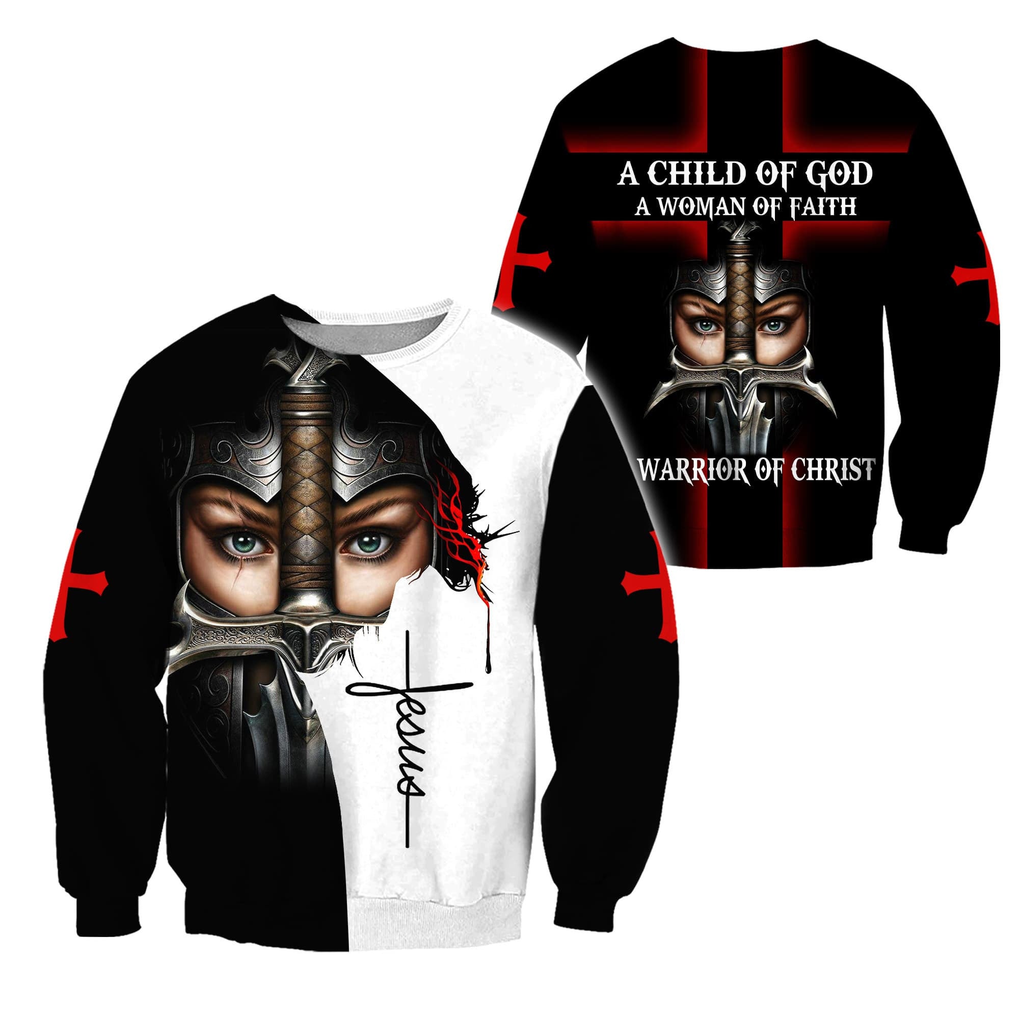 A Child Of God A Man Of Faith A Warrior Of Christ 3D All Over Printed Shirts - Amaze Style™-Apparel