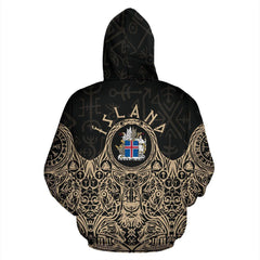 Iceland Vikings Coat of Arms Hoodie Golden - Amaze Style™-Apparel