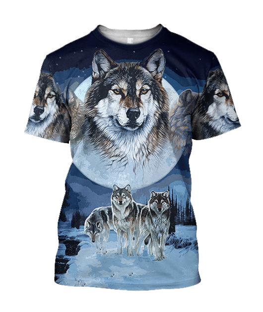 Native Wolf 3D Hoodie MP889 - Amaze Style™-Apparel