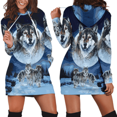 Native Wolf 3D Hoodie MP889 - Amaze Style™-Apparel