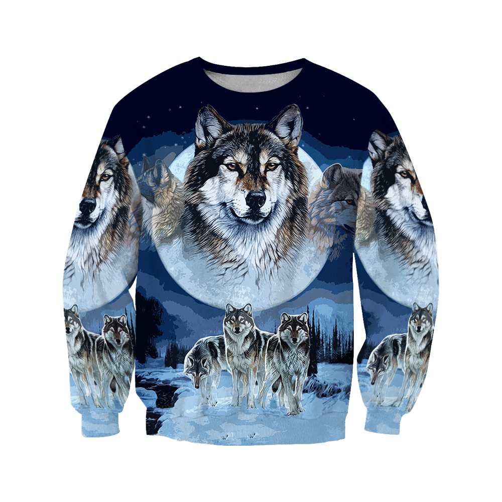 Native Wolf 3D Hoodie MP889 - Amaze Style™-Apparel