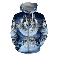 Native Wolf 3D Hoodie MP889 - Amaze Style™-Apparel