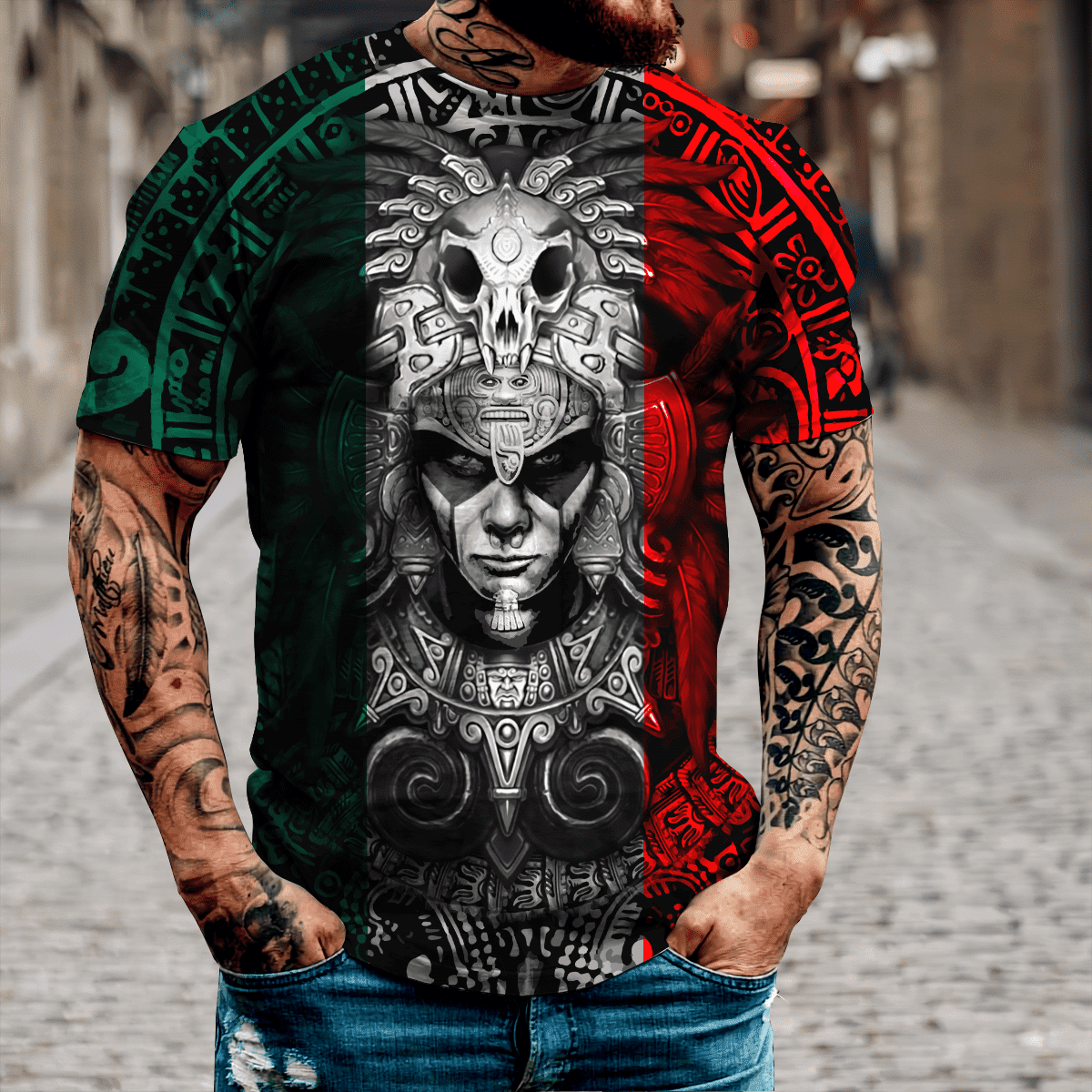 Aztec Warrior Mexico 3D All Over Printed Shirts - Amaze Style™