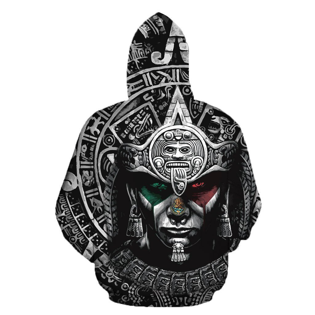 3D All Over Aztec Warrior Mexican Hoodie TT - Amaze Style™-Apparel