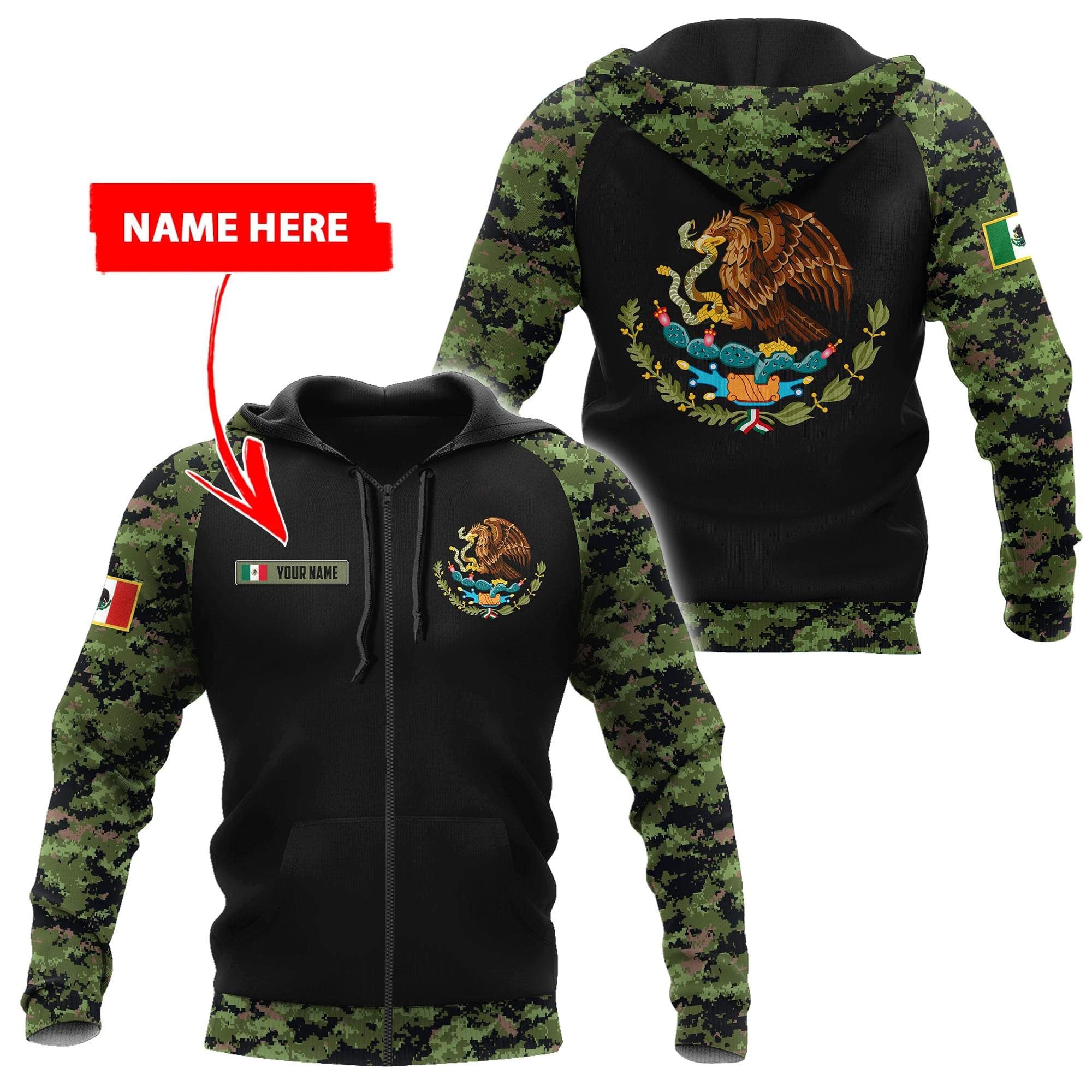 Mexico Coat Of Arms 3D All Over Printed Hoodie - Amaze Style™