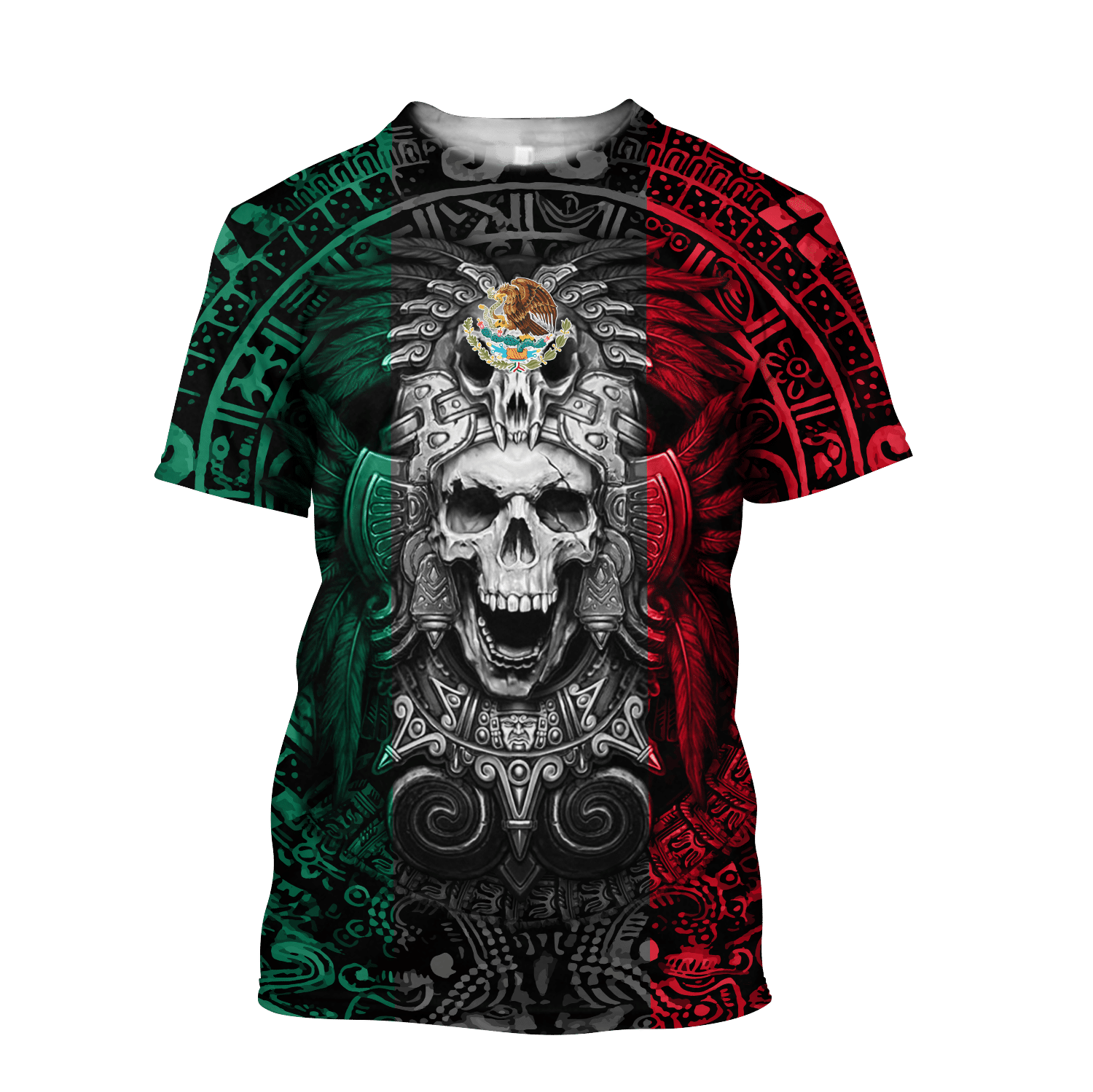 Mexican Aztec Warrior 3D All Over Printed Shirts For Men and Women QB07012004 - Amaze Style™-Apparel