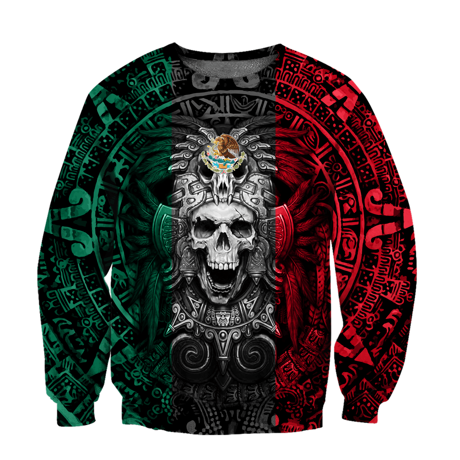 Mexican Aztec Warrior 3D All Over Printed Shirts For Men and Women QB07012004 - Amaze Style™-Apparel