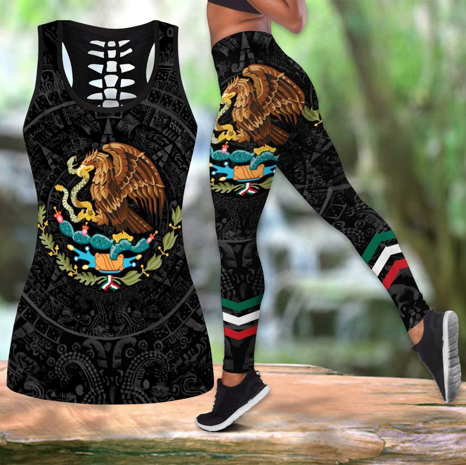 Aztec Mexico Combo Tank Top + Legging QB06292002 - Amaze Style™-Apparel