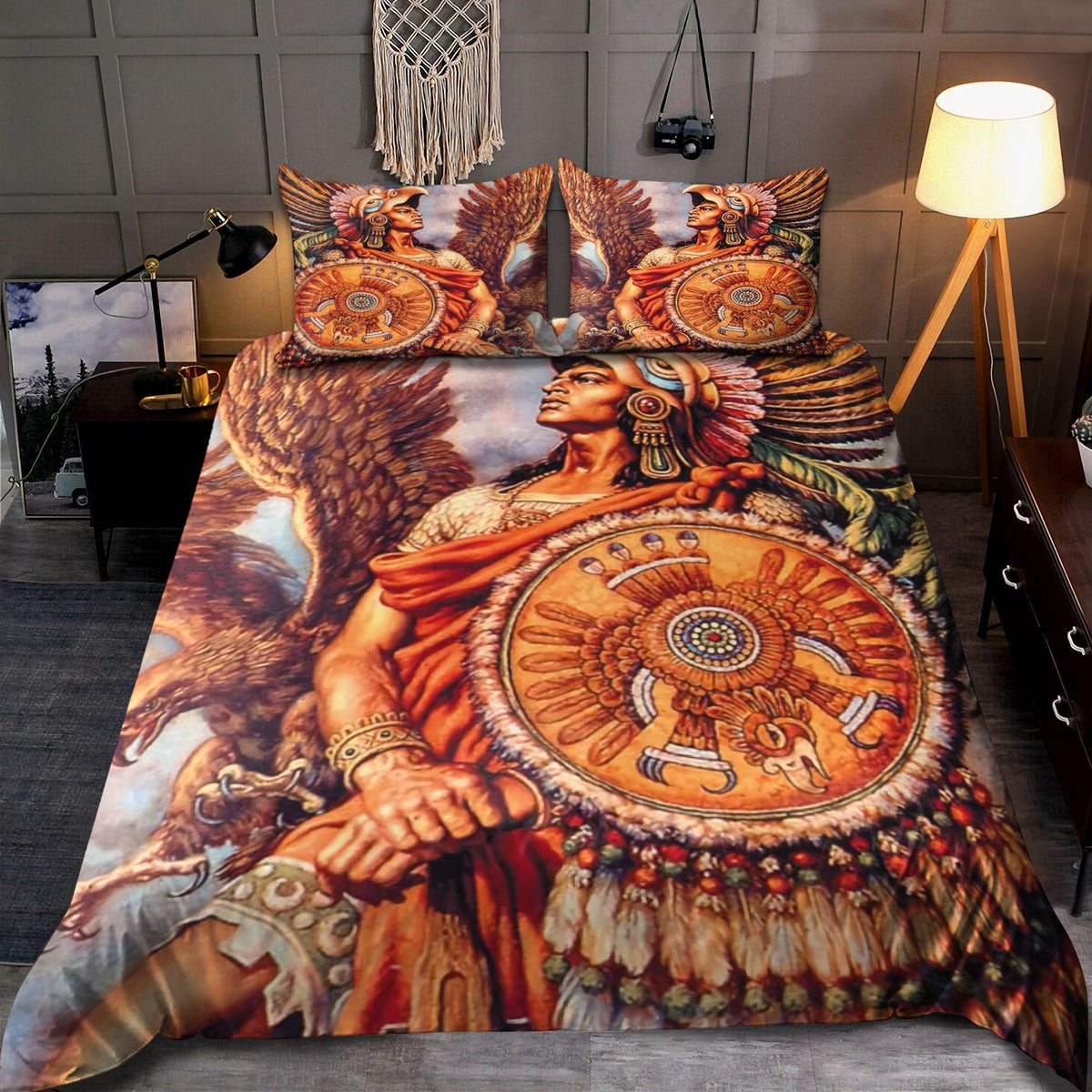 Beautiful Aztec Warrior And The Eagle Bedding Set MEI08312001-MEI - Amaze Style™-Bedding Set