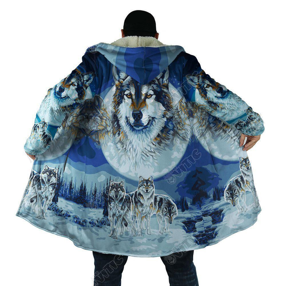 NATIVE WOLF HOODED COAT MP889 - Amaze Style™-Apparel