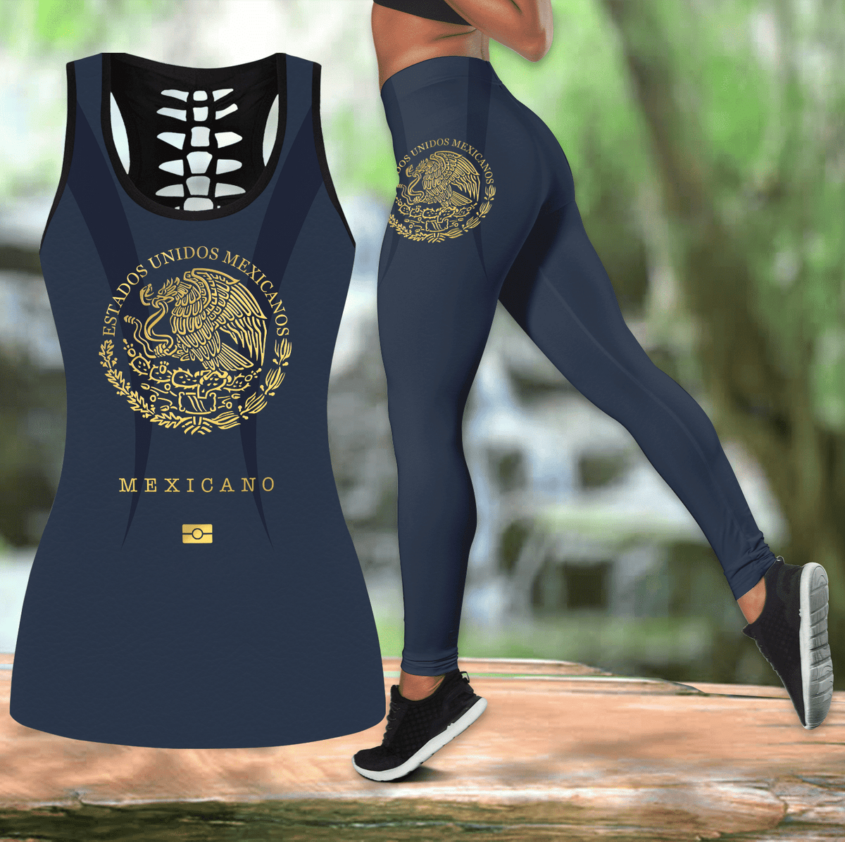 Mexicano Mexico Passport Style Combo Legging+ Tank Top - Amaze Style™