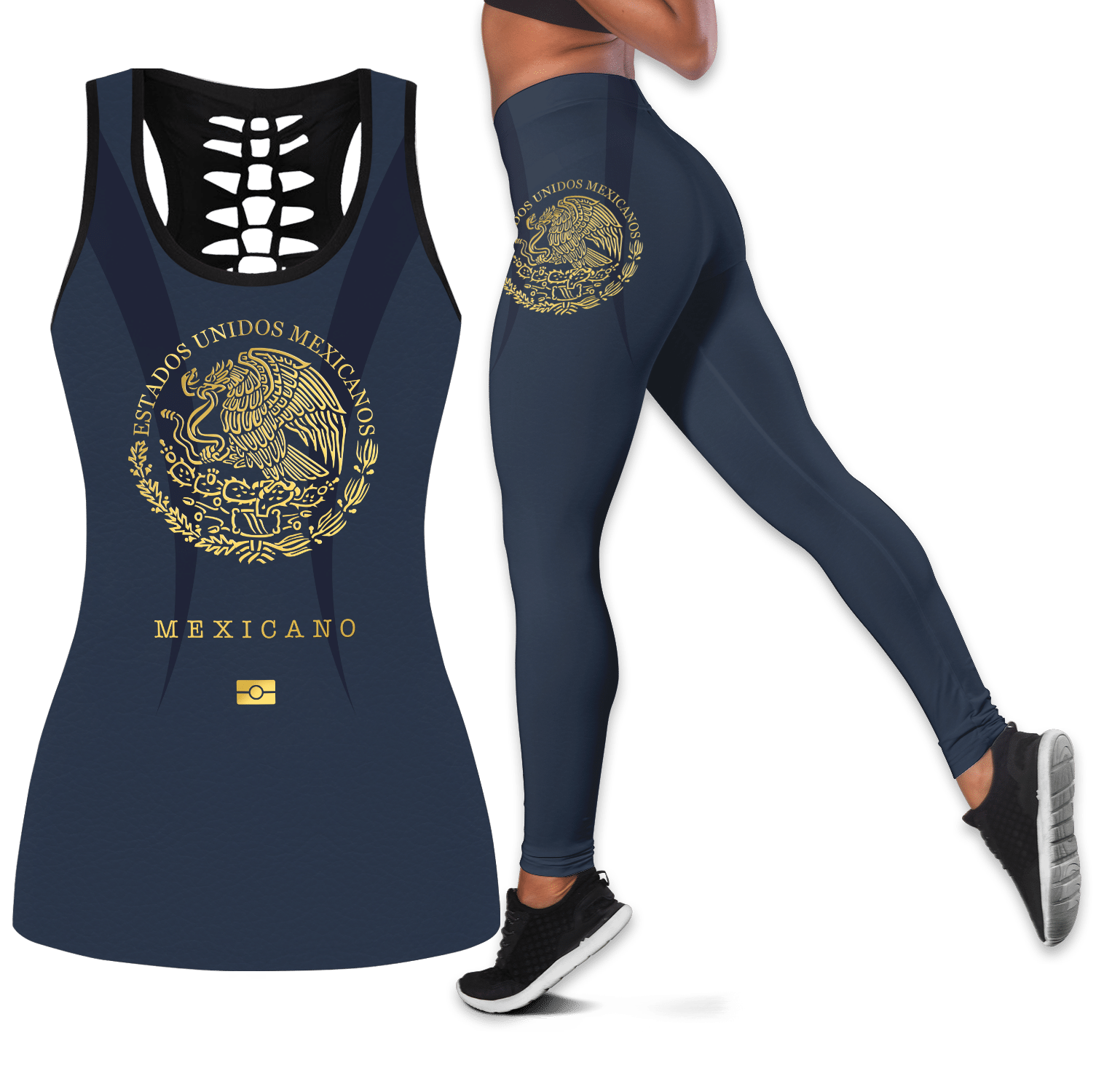 Mexicano Mexico Passport Style Combo Legging+ Tank Top - Amaze Style™