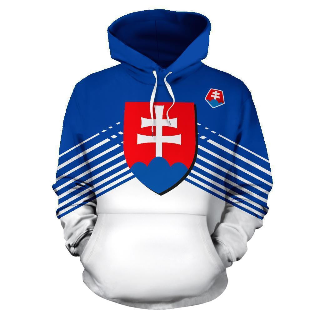 Slovakia Sport Flag Hoodie - Stripes Style 01 - J4 - Amaze Style�?�-ALL OVER PRINT HOODIES (P)