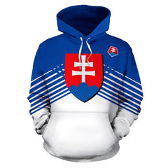 Slovakia Sport Flag Hoodie - Stripes Style 01 - J4 - Amaze Style�?�-ALL OVER PRINT HOODIES (P)