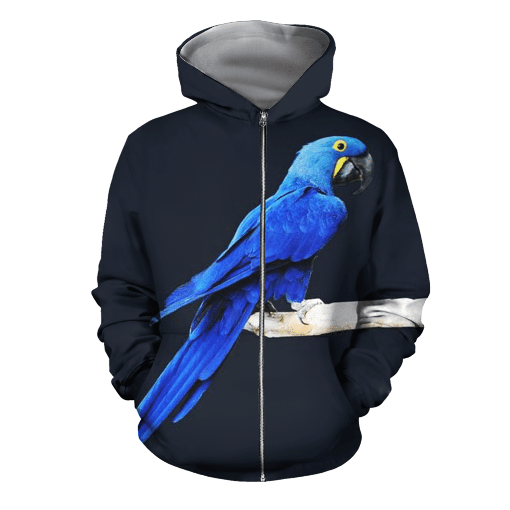 3D All Over Print Blue Parot Hoodie - Amaze Style�?�