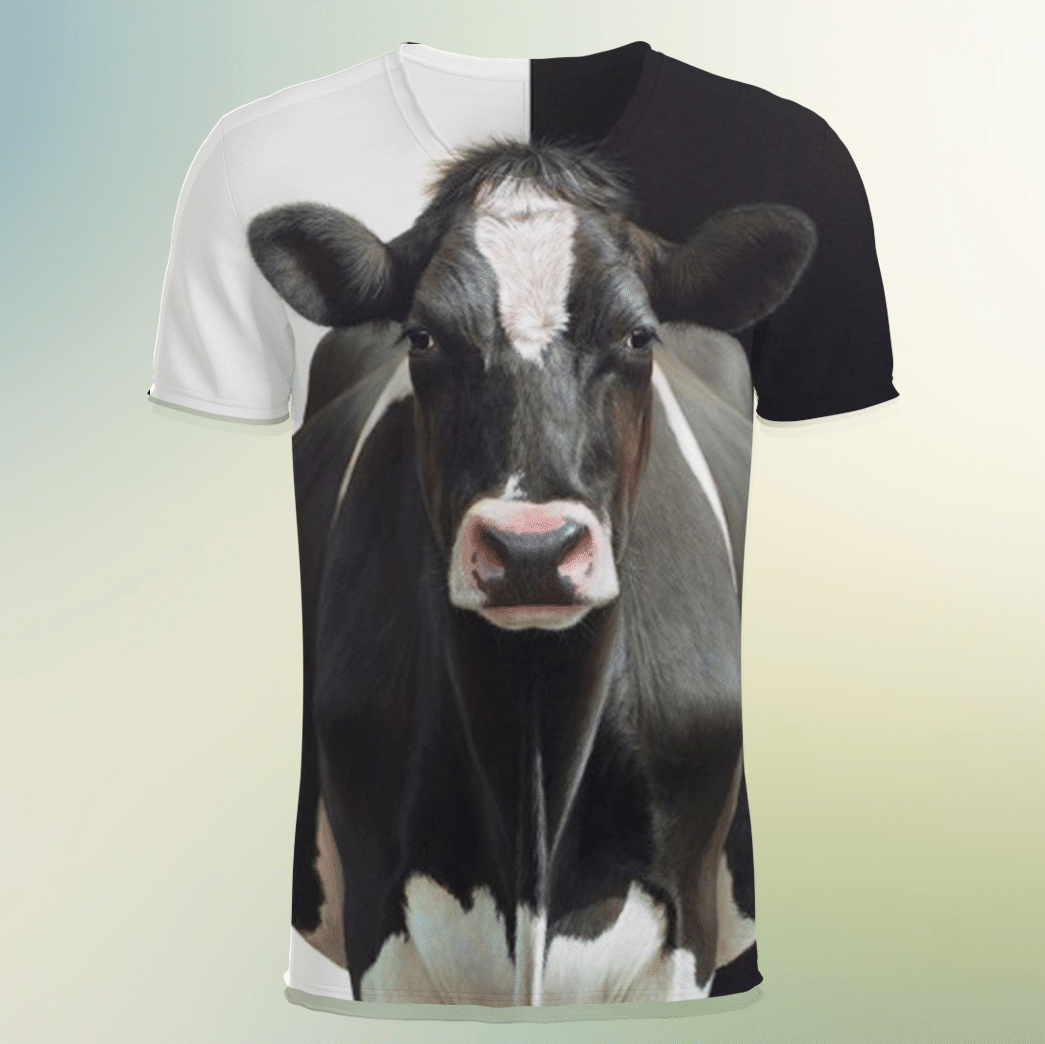 3D All Over Print Cow Clothes <Black> - Amaze Style�?�