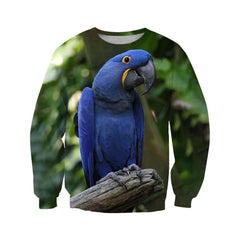 3D All Over Print Blue Macaw Parrot Hoodie - Amaze Style�?�