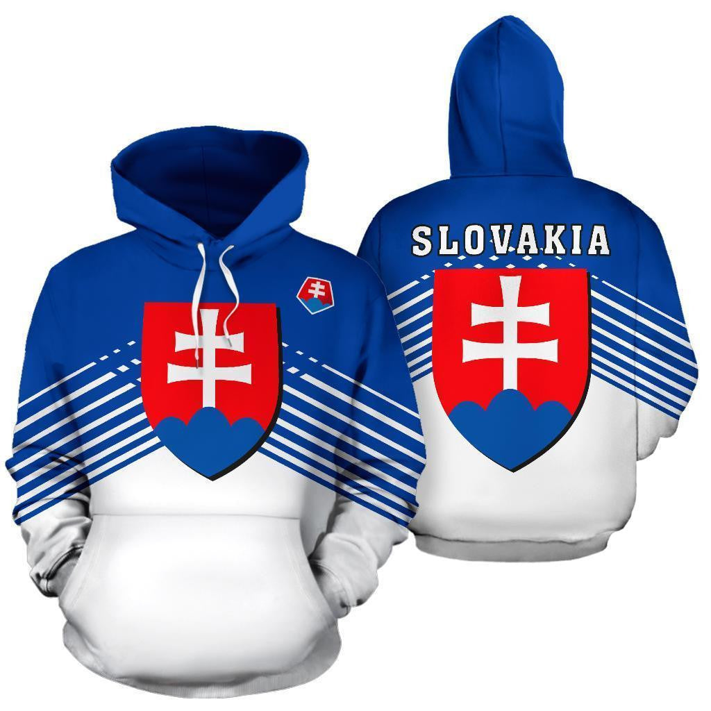 Slovakia Sport Flag Hoodie - Stripes Style 01 - J4 - Amaze Style�?�-ALL OVER PRINT HOODIES (P)