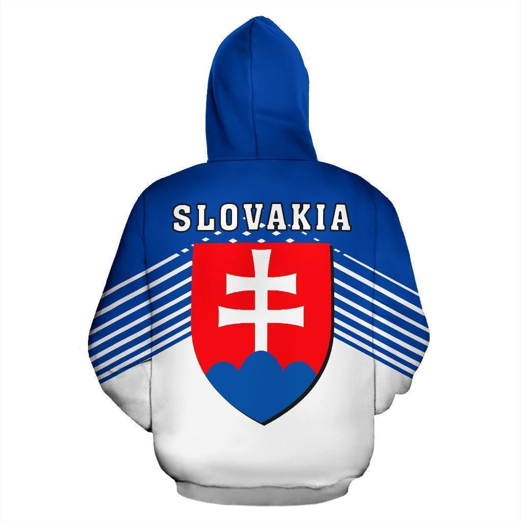 Slovakia Sport Flag Hoodie - Stripes Style 01 - J4 - Amaze Style�?�-ALL OVER PRINT HOODIES (P)