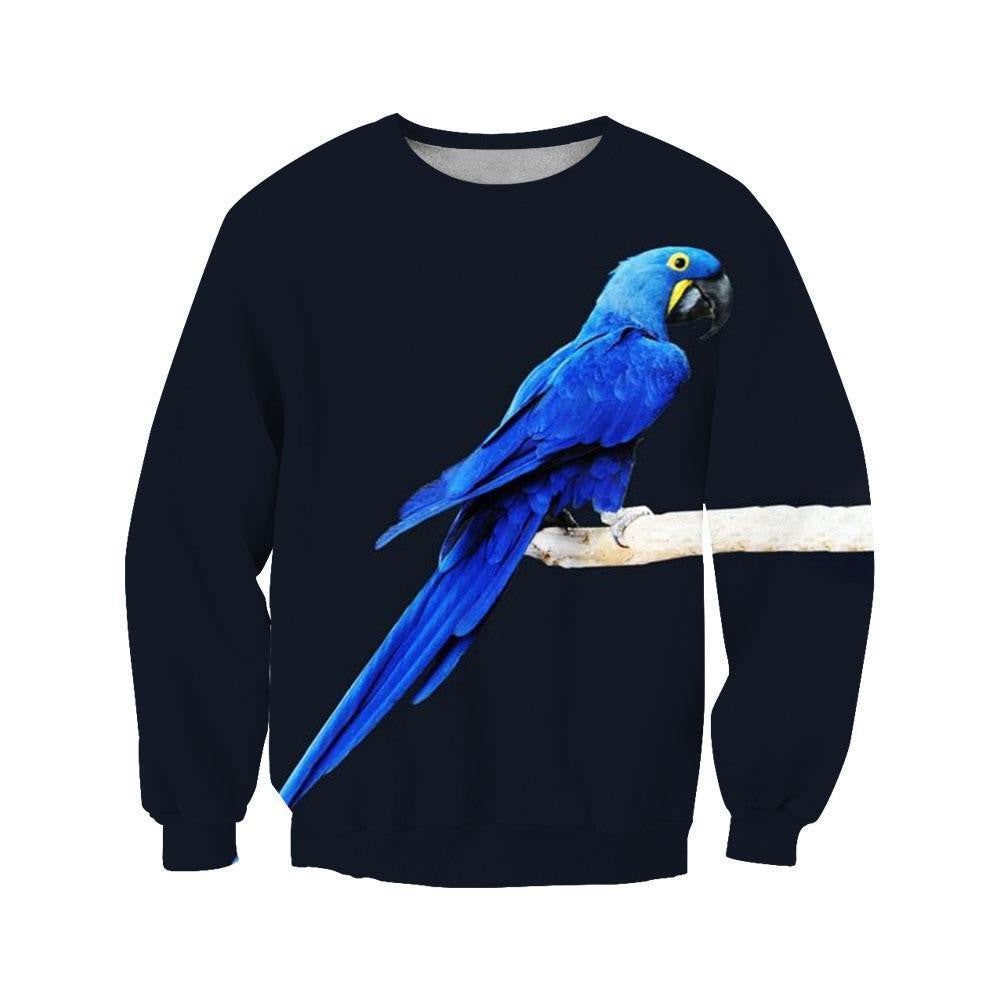 3D All Over Print Blue Parot Hoodie - Amaze Style�?�