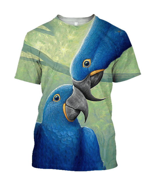 3D All Over Print Parrot Blue Love Hoodie - Amaze Style�?�