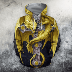 3D AOP Yellow Dragon Shirt - Amaze Style�?�