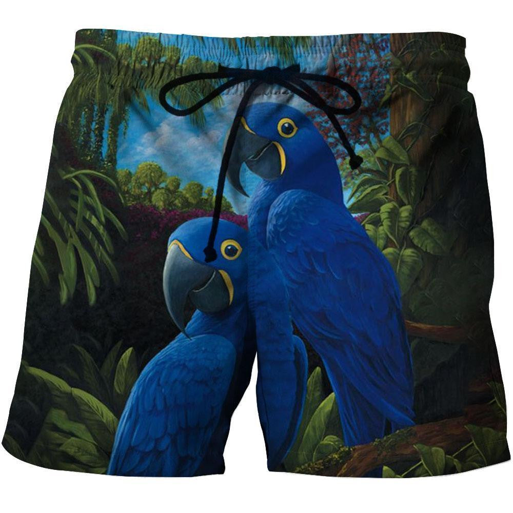 3D All Over Print Blue Parrot Love Hoodie - Amaze Style�?�