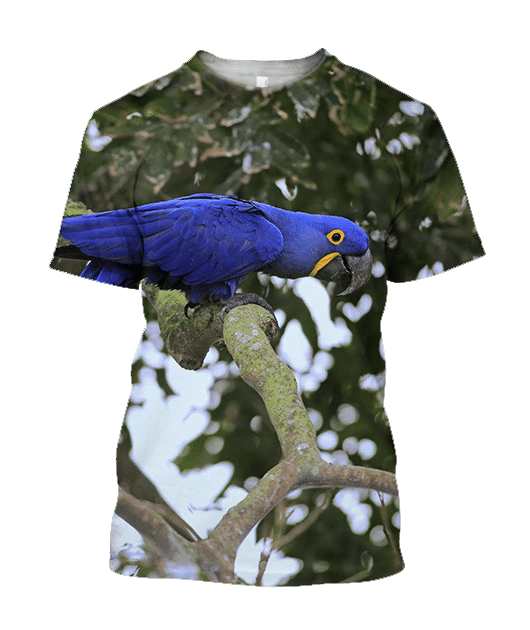 3D All Over Print Beautiful Blue Macaw Parrot Hoodie - Amaze Style�?�