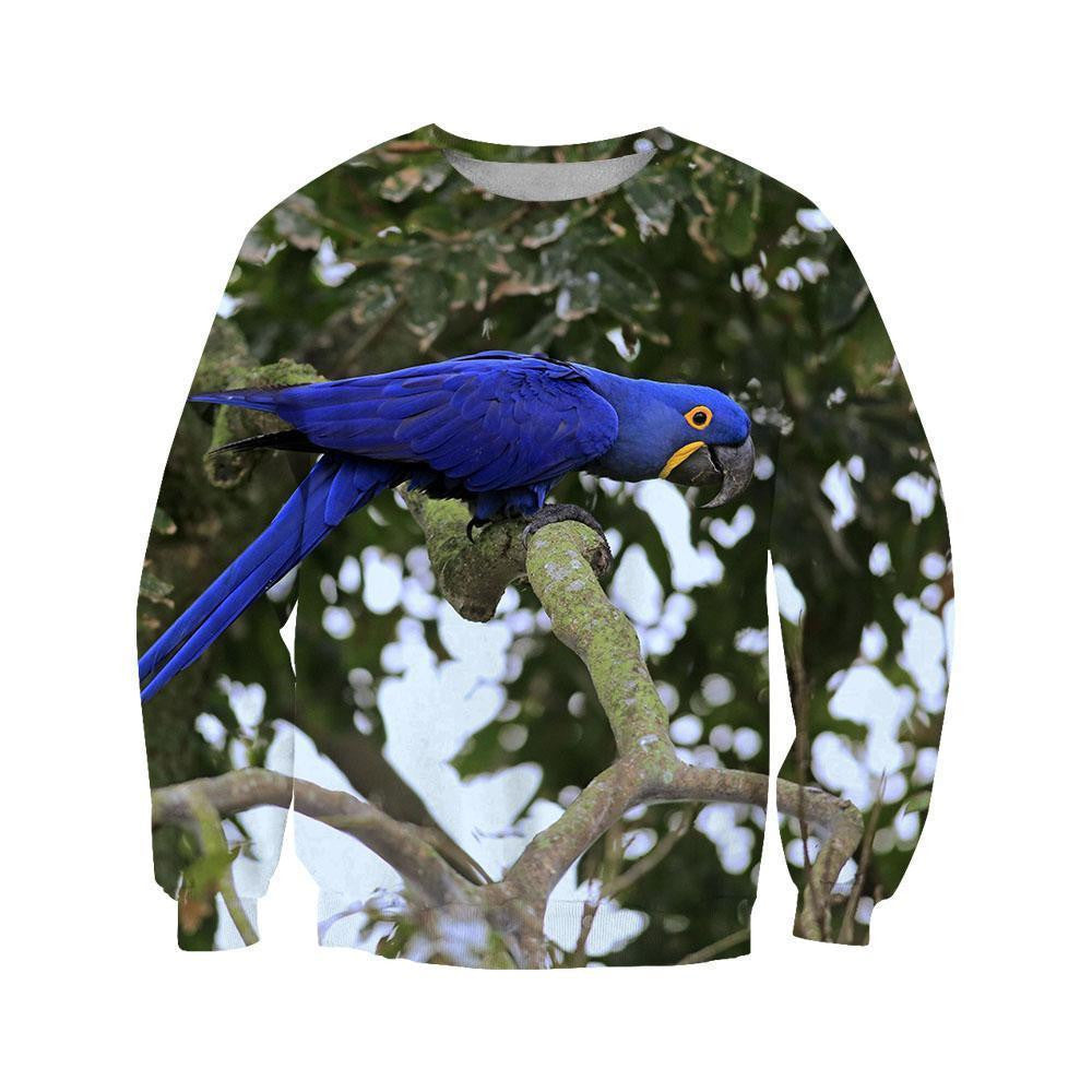 3D All Over Print Beautiful Blue Macaw Parrot Hoodie - Amaze Style�?�