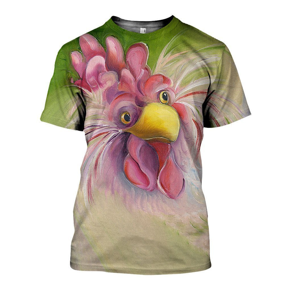 3D All Over Printed Chicken Art Shirts and Shorts 1 - Amaze Style�?�