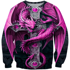 3D All Over Print Pink Dragon Shirt - Amaze Style�?�