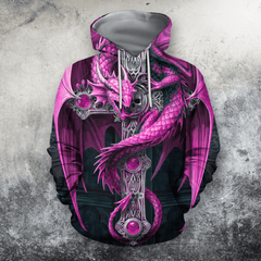 3D All Over Print Pink Dragon Shirt - Amaze Style�?�