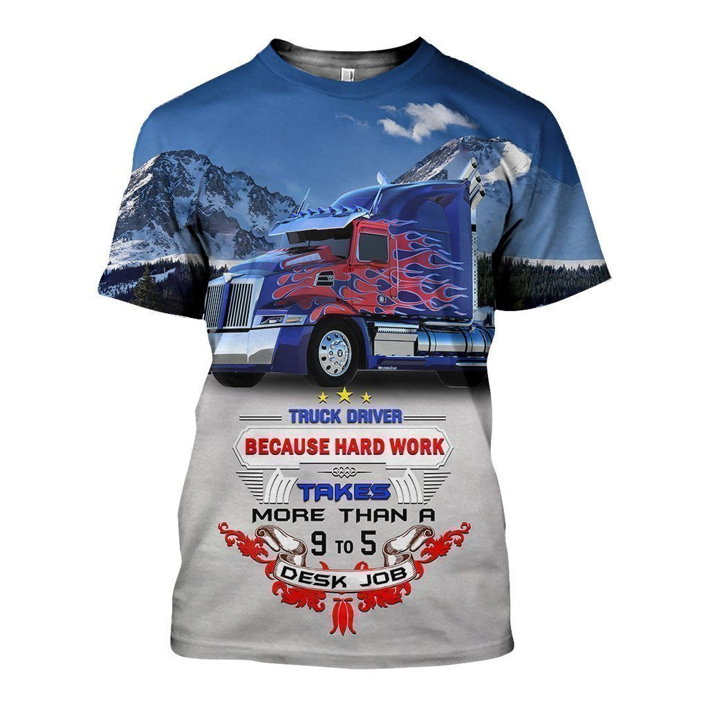 3D All Over Printed Truck Driver 9 to 5 Driver Shirts and Shorts - Amaze Style�?�