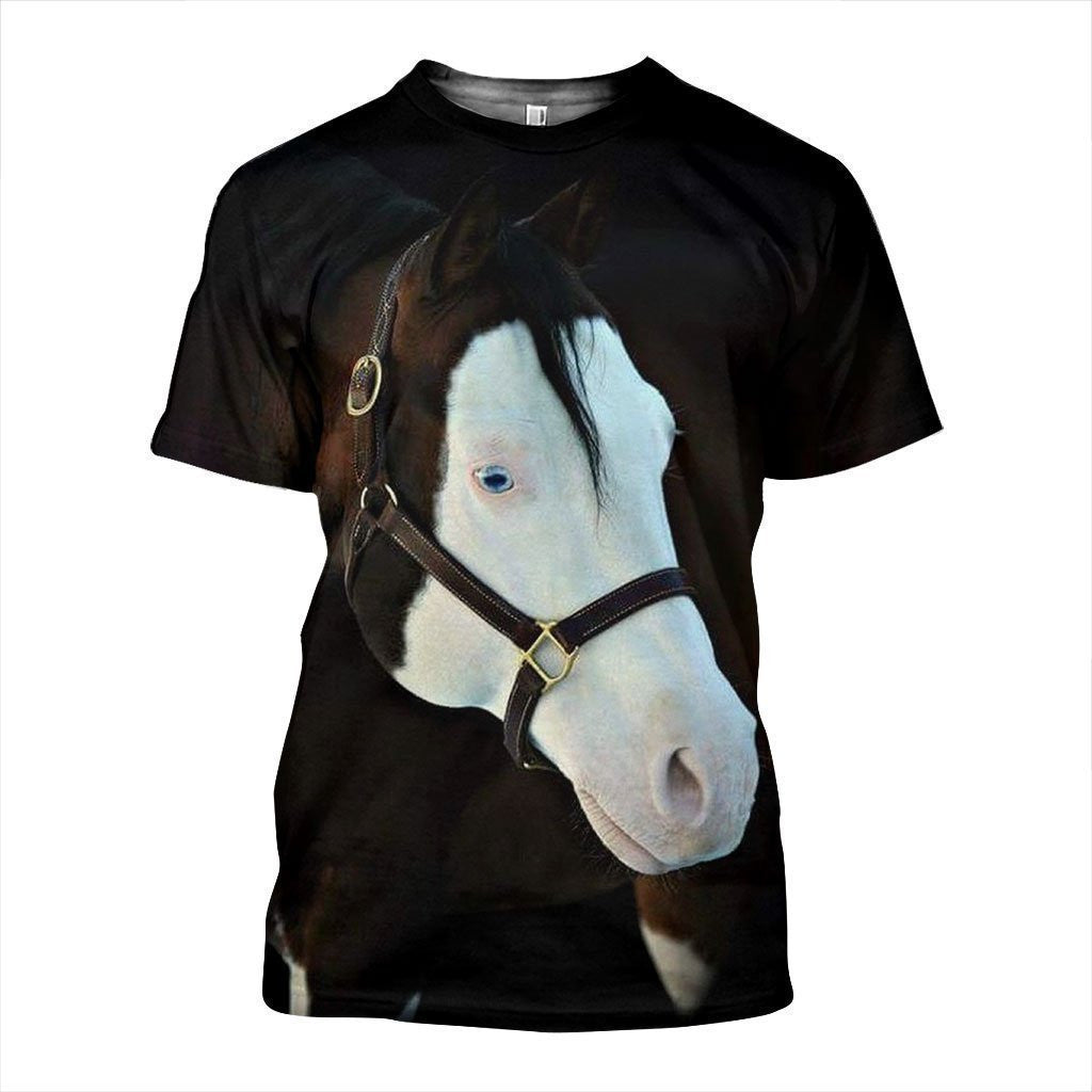 3D All Over Printed White Face Horse Shirts and Shorts - Amaze Style�?�