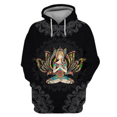 Hippie Yoga Girl With Mandala Symbol 3D All Over Printed Unisex Shirts - Amaze Style�?�