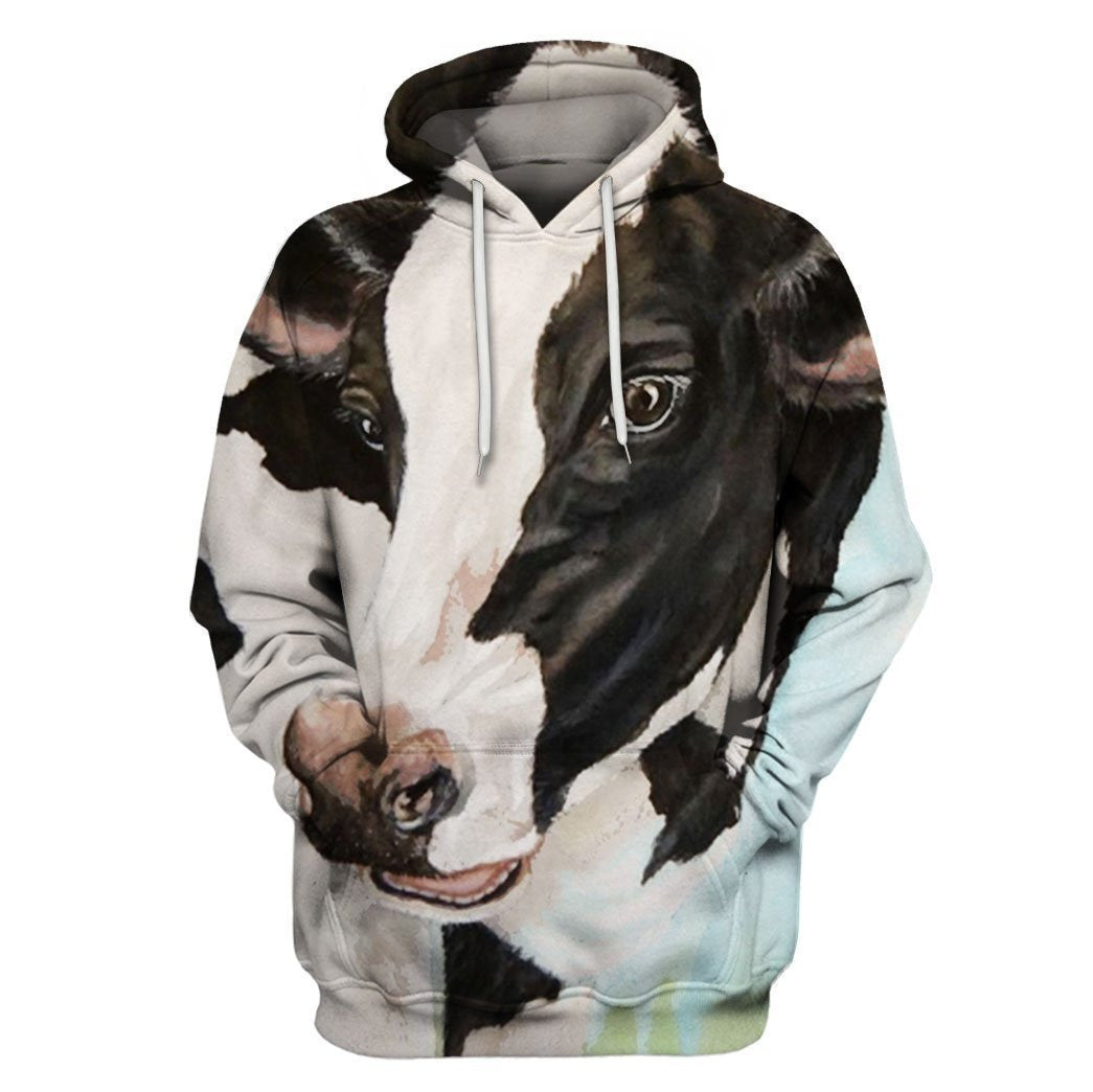 3D All Over Print Cow Painting Hoodie - Amaze Style�?�