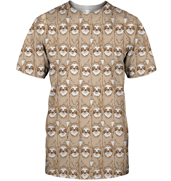 3D All Over Print Funny Sloth Face Shirt - Amaze Style�?�