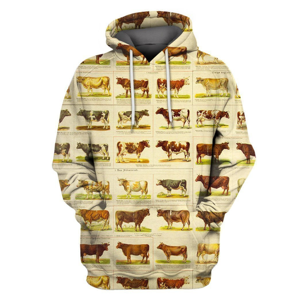 3D AOP Breeding Cows Hoodie - Amaze Style�?�