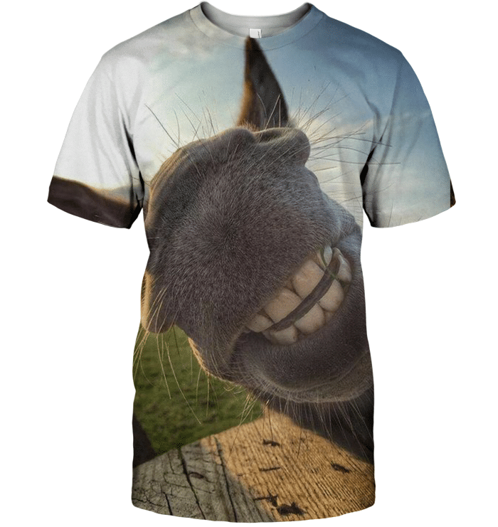 3D All Over Print Donkey Face Shirt - Amaze Style�?�