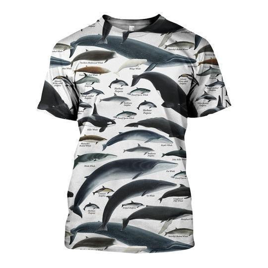 3D ALL OVER PRINTED WHALES DOLPHINS SHIRTS AND SHORTS - Amaze Style�?�