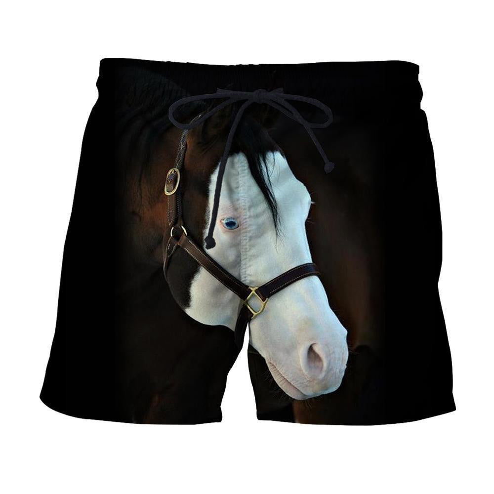 3D All Over Printed White Face Horse Shirts and Shorts - Amaze Style�?�