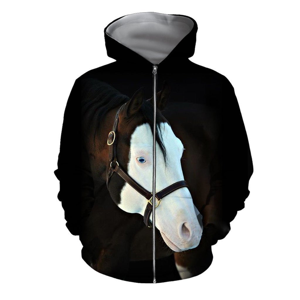 3D All Over Printed White Face Horse Shirts and Shorts - Amaze Style�?�