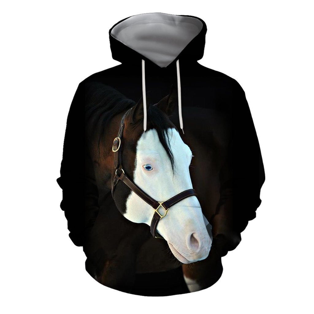 3D All Over Printed White Face Horse Shirts and Shorts - Amaze Style�?�