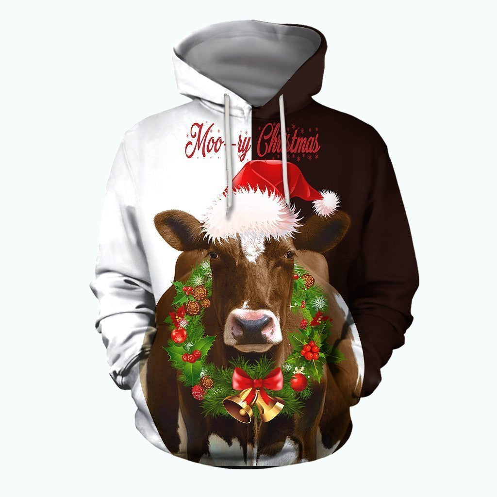 3D All Over Printed Dairy Cow Christmas art Shirts - Amaze Style�?�