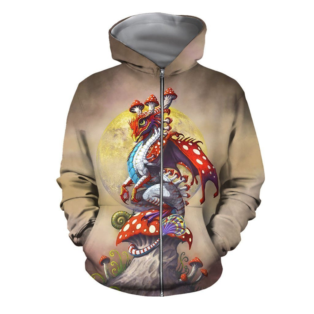 3D ALL OVER PRINTED MUSHROOM DRAGON SHIRTS - Amaze Style�?�