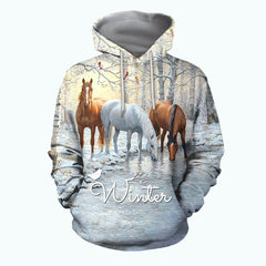 3D All Over Printed Winter Horses Shirts - Amaze Style�?�