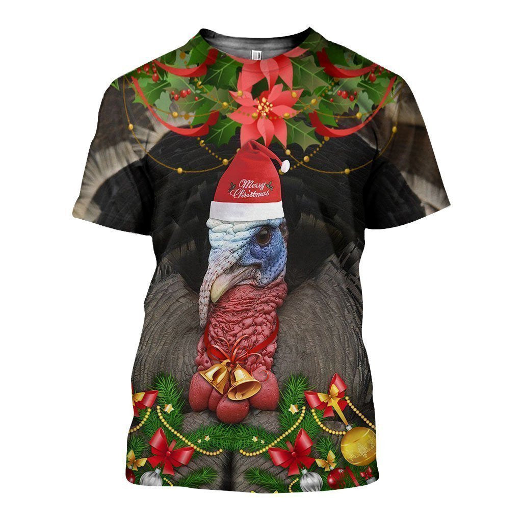 3D All Over Printed Turkey Christmas Shirts and Shorts - Amaze Style�?�