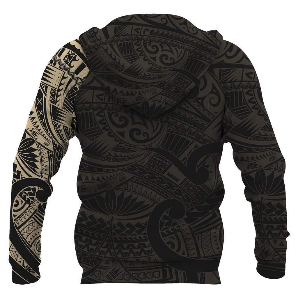 Maori Tattoo Style All Over Hoodie Golden Version HC1206 - Amaze Style�?�-Apparel